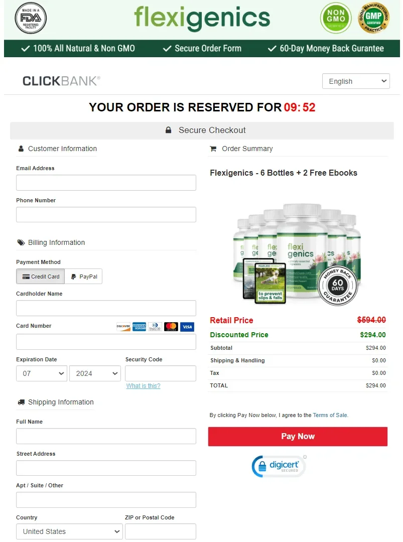 Flexigenics Order Form